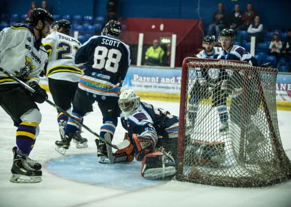 Netminder Janis Auzins was in great form for Phantoms in Telford.