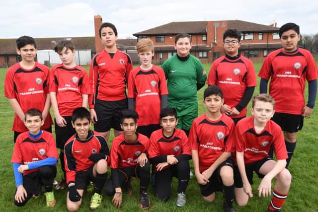 Netherton Under 13s. From the left they are (front) Amani Hassan, Aman Akbar, Junayd Alibhai, Mughassae Basharat, Habib Saifullah and Mackenzie O'Connor. (back) Ruben Santos, Adam Lock, Tyler Thurlby, Mahmoud Abouedkhir, Joe Davey, Khalil Trabelsi, Ramish Jehanzeb.