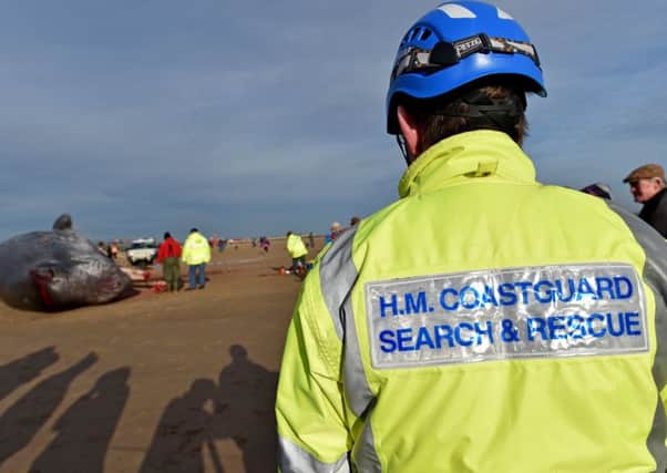 An autopsy takes place on one of the stranded whales in Skegness, Lincs.  Three dead sperm whales washed up on a beach in Lincolnshire are believed to be from the same pod as a whale that died at Hunstanton.  HM Coastguard said two of the whales were found on a beach near Skegness at about 20:30 GMT on Saturday, while a third was discovered on Sunday morning.  The Cetacean Strandings Investigation Programme will examine the bodies.  The pod was spotted off the Norfolk coast on Friday before the Hunstanton whale became stranded and died.