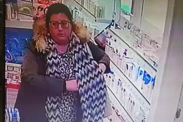 The woman police would like to speak to - CCTV image by Cambridgeshire police