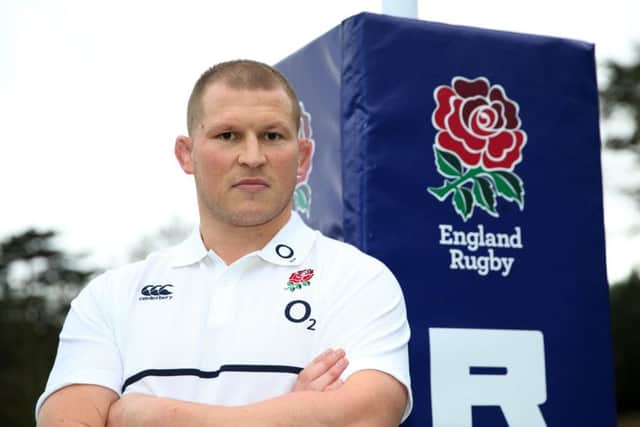 New England rugby union captain Dylan Hartley.