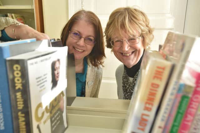 Re-opening of Deeping Library. Tracey Crawley with Liz Waterland EMN-160130-225305009