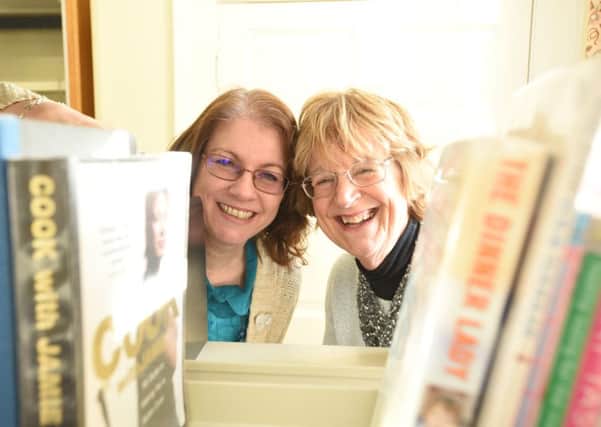 Re-opening of Deeping Library. Tracey Crawley with Liz Waterland EMN-160130-225220009