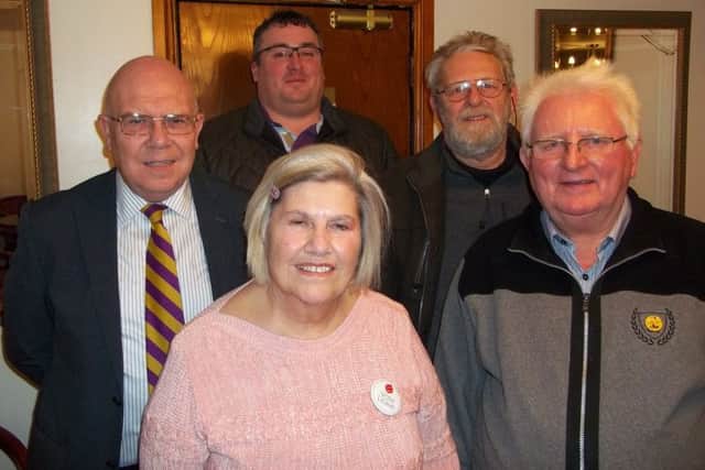Members from UKIP's South Holland and the Deepings branch (from left), branch secretary Geoff Garner, "Leave the EU" campaign manager Rob Gibson, membership secretary Jean Churchill, branch chairman Paul Foyster and treasurer Peter Bird.