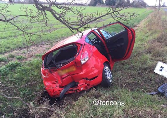 The scene on New Road in Chatteris