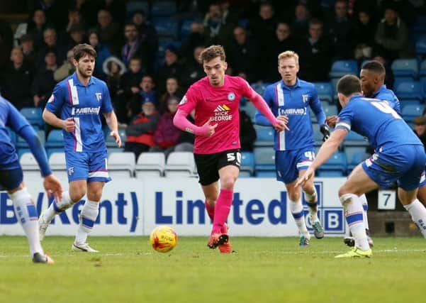 Harry Toffolo should be fit to play for Posh at Chesterfield. Photo: Joe Dent/theposh.com.