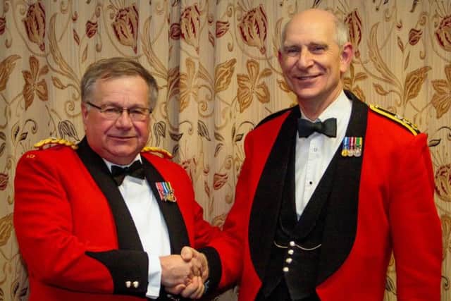 Col Steve Martin pictured with Lt Col Knight (left)