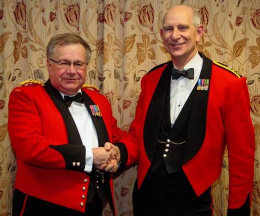 Col Steve Martin pictured with Lt Col Knight (left)