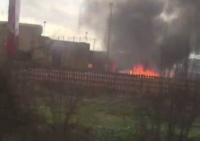 The car fire at KFC