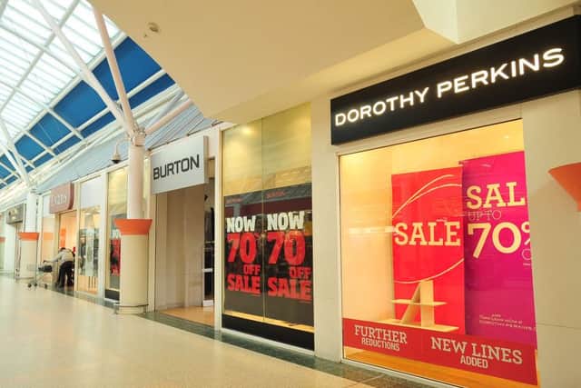 Dorothy Perkins, Burton and Evans shops at Serpentine Green. ENGEMN00120130116141558