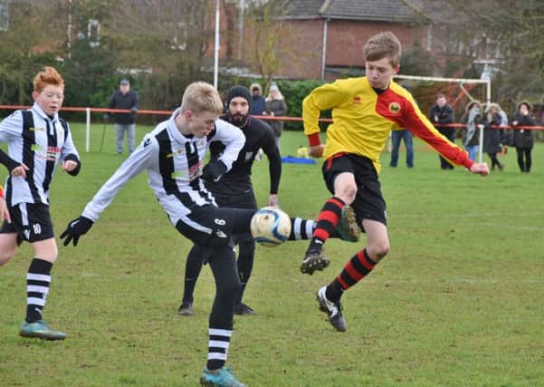 Action from the game between Phoenix Under 14s and Langtoft.