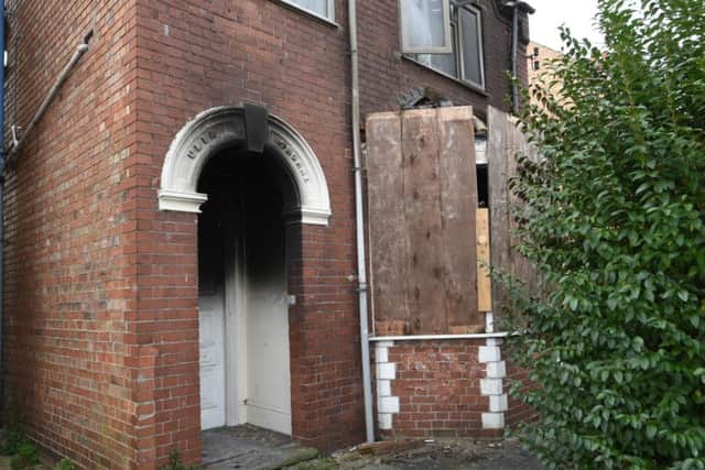 The scene of the arson in Padholme Road. Photo: David Lowndes