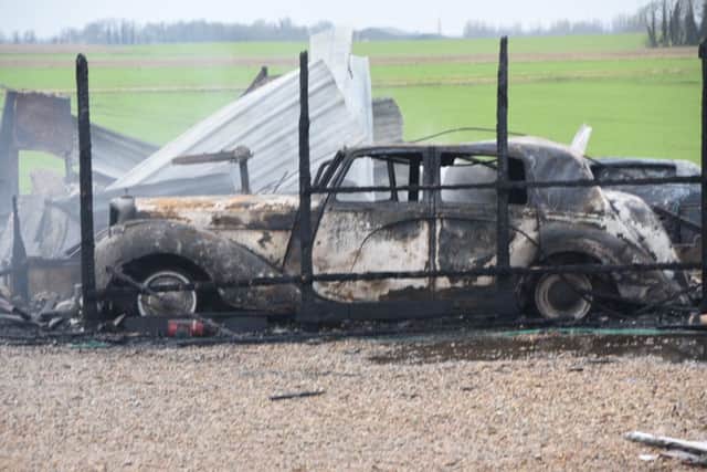 A classic car was also burnt out in the blaze