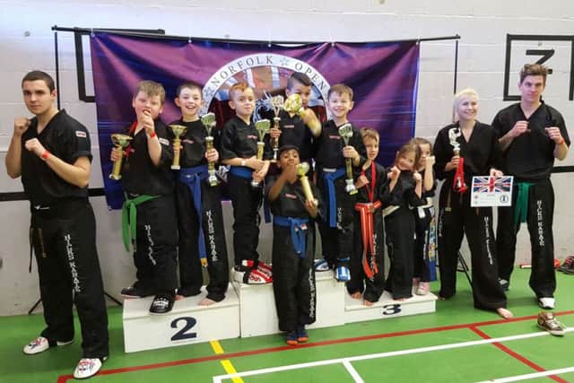 Hicks Karate School members at the Norfolk Open.