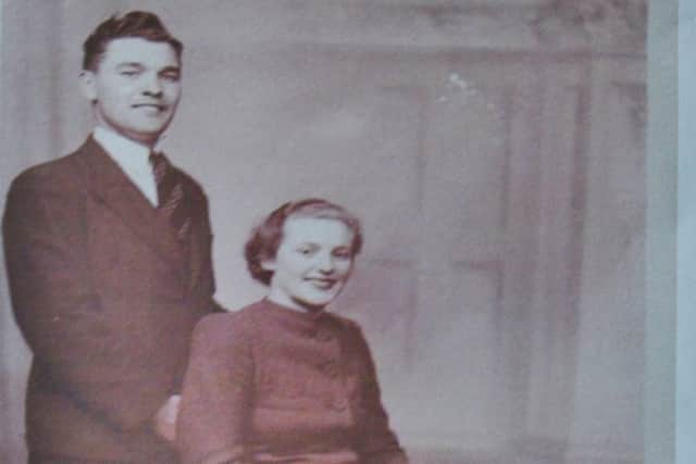 75th wedding anniversary couple  Stan and Grace Pacey at home at Maxey EMN-160902-193318009