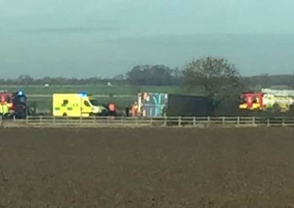 The scene on the A141 this morning - Photo courtesy of Gary Reed