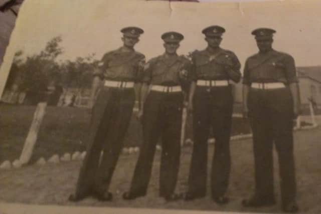 Terry (far left) on service in Germany