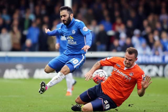 Erhun Oztumer is pushing hard for a return to the Posh starting line-up at Millwall. Photo: Joe Dent/theposh.com.