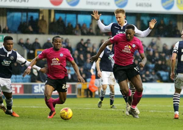 Ricardo Santos of Peterborough United chases a loose ball. Picture: Joe Dent