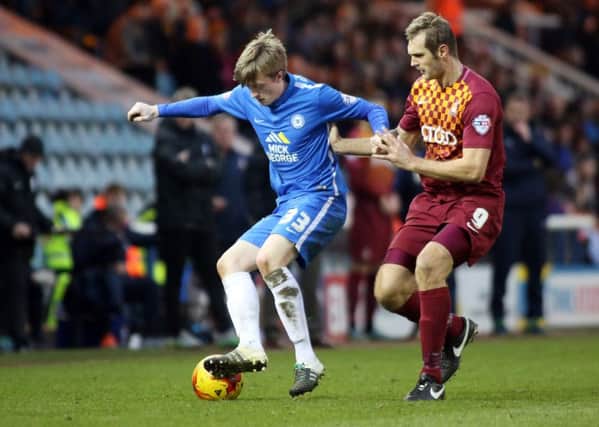 Posh midfielder Chris Forrester is a doubt for the Oldham match at the ABAX Stadium. Photo: Joe Dent/theposh.com.