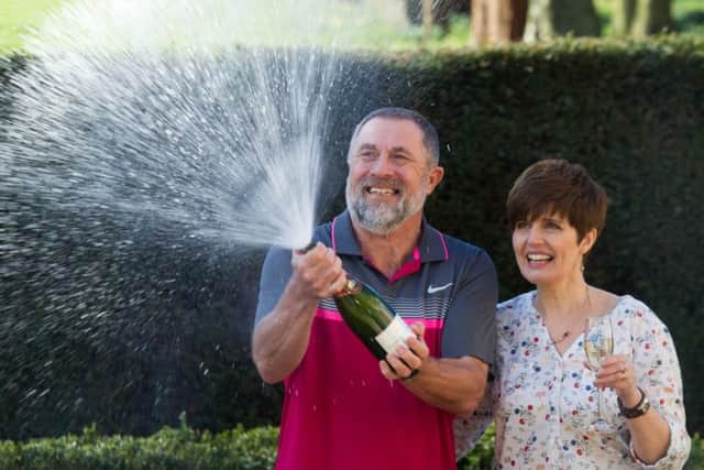 Husband and wife Gerry and Lisa Cannings win Â£32 million rollover Lottery jackpot. Picture by Terry Harris / i-Images IIM-12036