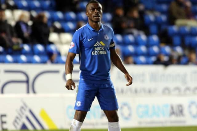 Gaby Zakuani skippered Posh against Oldham. Photo: Joe Dent/theposh.com.