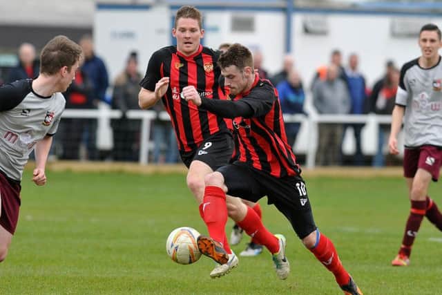 Josh Moreman scored twice for Peterborough Sports in their Hinchingbrooke Cup semi-final win over Yaxley.