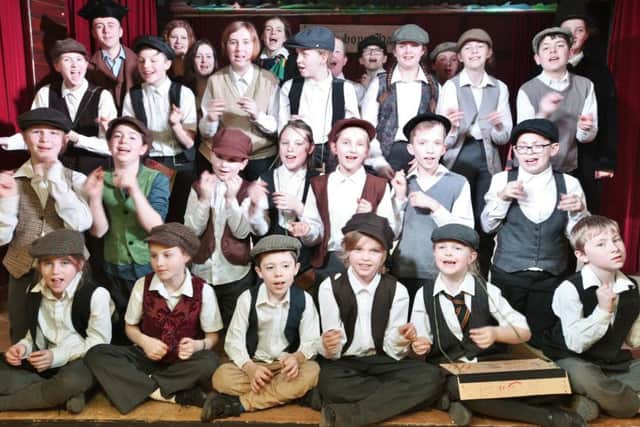 Langtoft junior players dress rehearsal of Smike. Pictured are the full cast EMN-160229-093831009