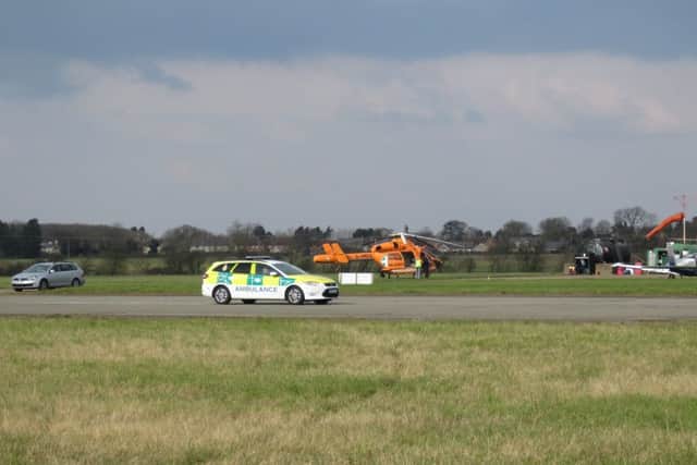 The emergency services at Conington Airfield - photo by Stanley Kaye