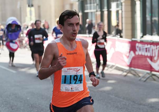 Cambridge Half-Marathon winner Aaron Scott.