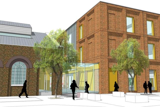 An artist's impression of a Fletton Quays office
