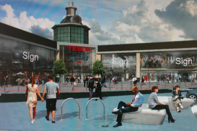 An image shows how the Serpentine Green shopping centre could appear to shoppers.