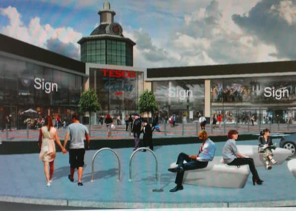 An image shows how the Serpentine Green shopping centre could appear to shoppers.