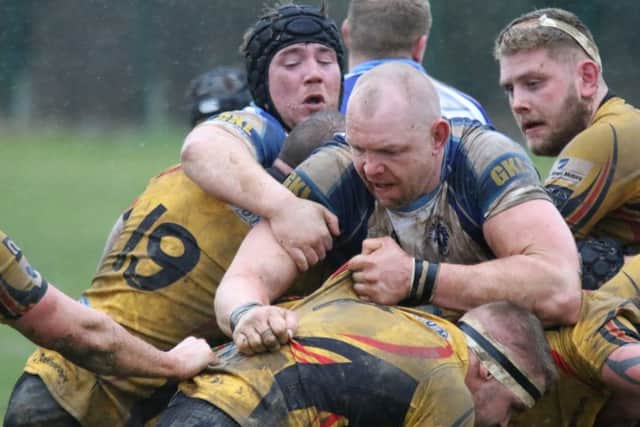 Lions second row forward Marius Andrijauskas received a red card for eye-gouging. Picture: Mick Sutterby