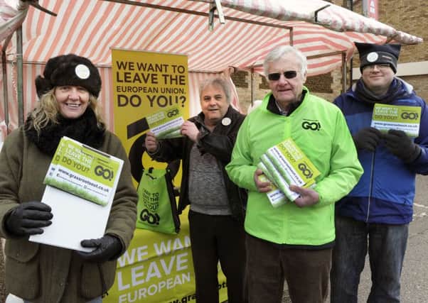 Grassroots Campaign stall at Downham Market
LtoR, Karen Head, Michael Stone, Tony Jackson, John Bankhead. ANL-160503-200823009