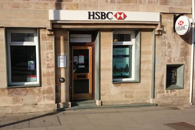 The former HSBC branch in Market Place, Market Deeping, which Domino's Pizza wants to turn into a takeaway.  Photo: Adam Brookes. EMN-150406-130026001