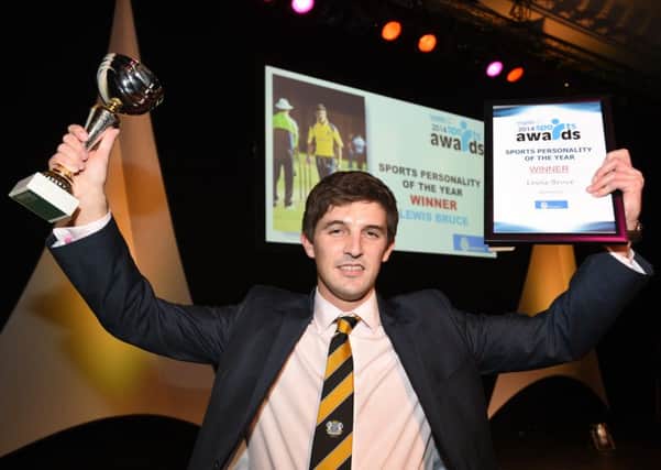 Lewis Bruce after winning the Peterborough Telegraph Sports Personality of the Year prize in 2014.