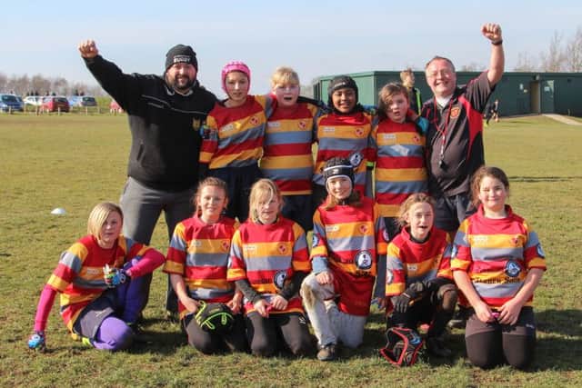 The Borough girls team that did so well at Royston.