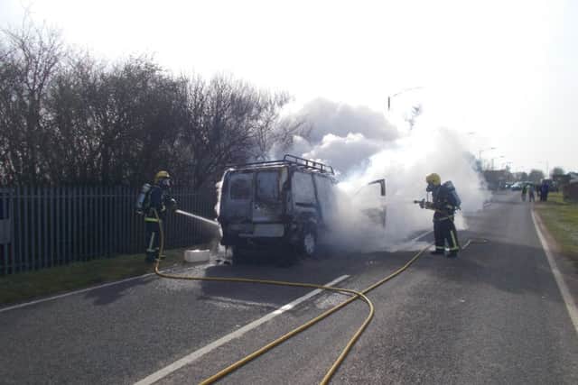 The van fire in Eye