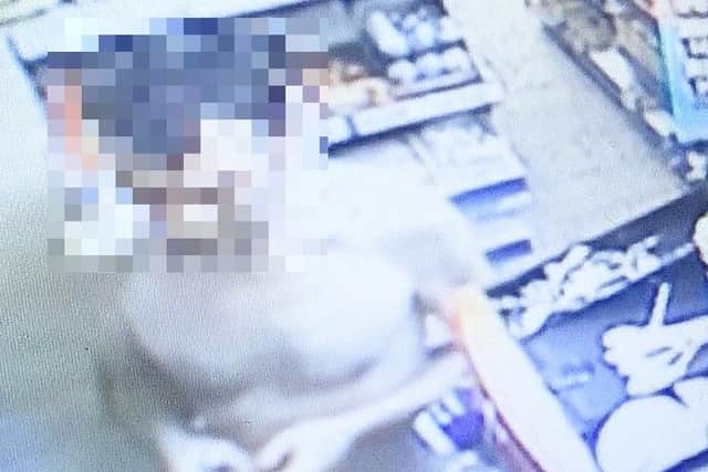 The naked man captured on CCTV
