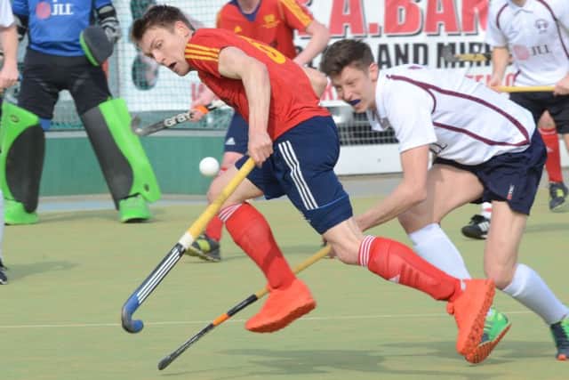 Action from City of Peterborough's game with Wapping. Photo: David Lowndes.