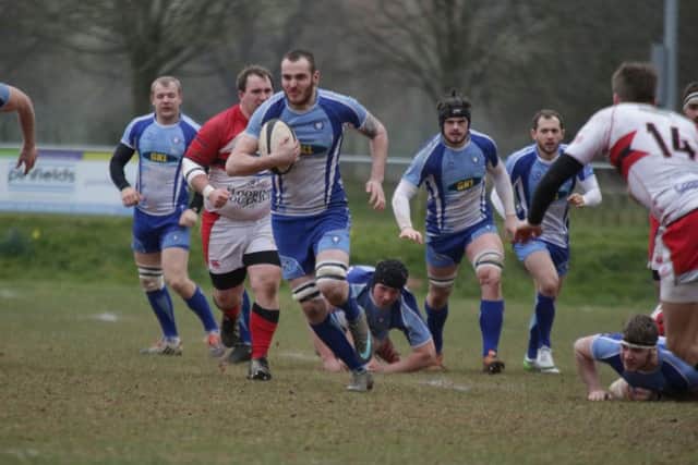 Conor Crown attacks for the Lions against Bromsgrove. Picture: Mick Sutterby