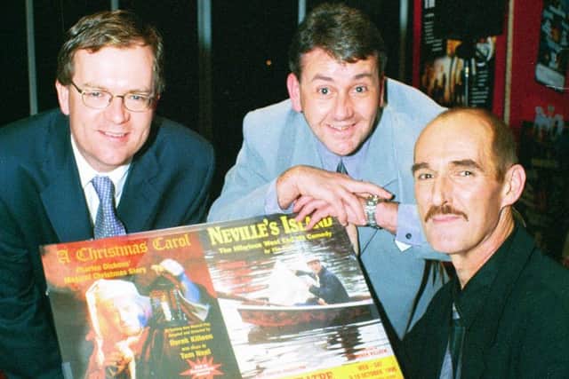 The then Peterborough City Council chief executive Paul Martin and Michael Cross are pictured with Derek Killeen at his leaving presentation at the Key Theatre.