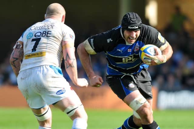 Danny Grewcock in action for Bath against Exeter.