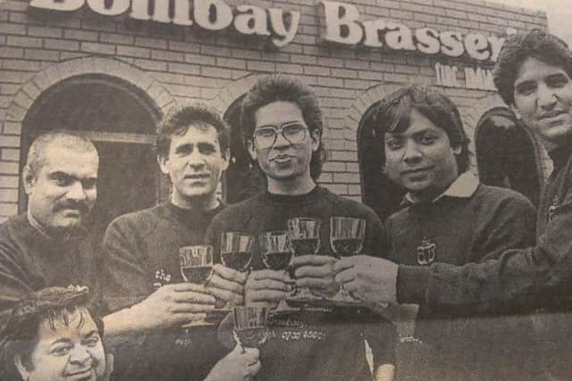 Rony Choudhury at the opening of the old Bombay Brasserie in 1988