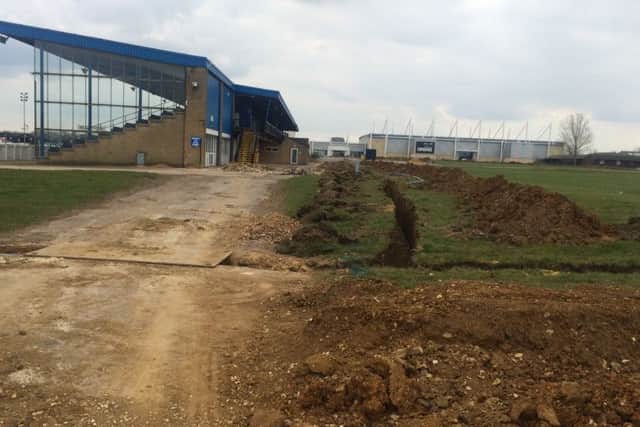 Repair works at the East Of England Showground.