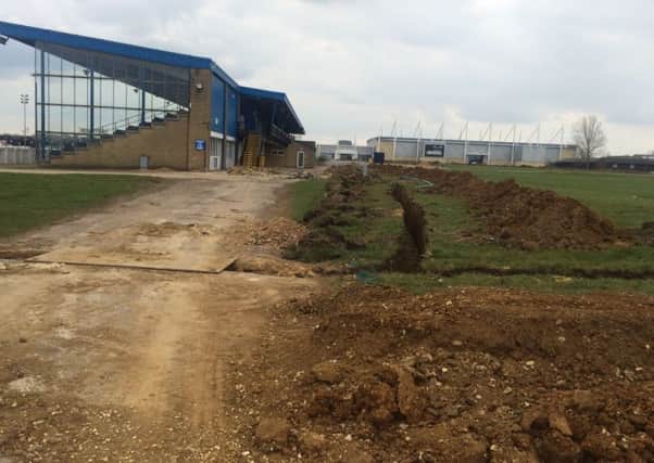 Repair works at the East Of England Showground.