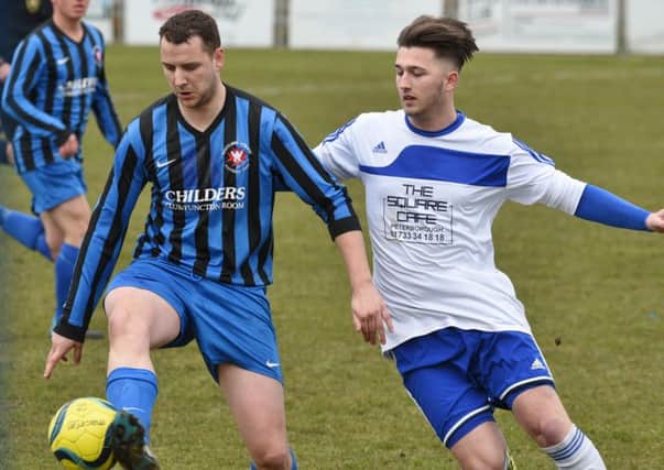Action from Whittlesey Athletic at Peterborough Sports Reserves. Photo: David Lowndes.