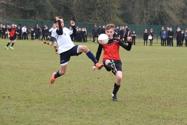 Action from the Nene Park Academy v Whitgift School semi-final.