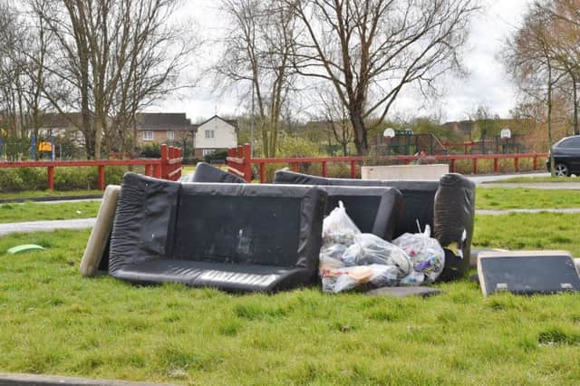 Flytipping at Parnwell shopping area EMN-160328-163350009